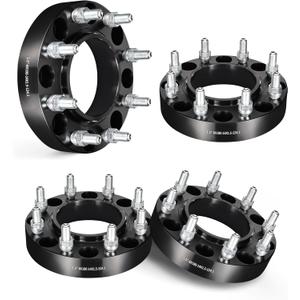 EVIL ENERGY 8x180 Wheel Spacers 1.5 inch Compatible for Chevy Silverado 2500 2011-2018, 8x180 mm Hubcentric with Lip 8 Lugs 124.1 mm Hub Bore M14x1.5 Studs Black