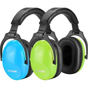 ZOHAN Kids Ear Protection 2 Pack,Kids Noise Canceling Headphone for Concerts, Monster Truck, Fireworks (Blue+green)