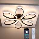 Modern LED Ceiling Light Fixture, 23 inch 70W, with Remote /APP Control, Dimmable Flush Mount Lamp for Living Room, Dining Room, Bedroom, Kitchen