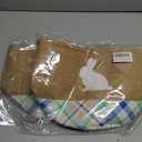 2 x Easter Basket  Bunny Basket with DIY Blank Wooden Bunny Tag for Kids, Boys, Girls, Easter Egg Hunt, Candy Gift Storage (Bule)