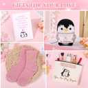 Anniversary Birthday Gifts for Women Wife Girlfriend, Penguin I Love You Romantic Gifts for Her Basket Set of 7