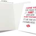 5 x Nchigedy Naughty Valentines Day Card for Him Her, Funny Wedding Anniversary Card for Husband Wife, Cheeky Fart Vday Card Gift for Girlfriend Boyfriend