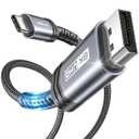 JSAUX USB C to DisplayPort 1.4 Cable [8K@60Hz 4K@144Hz 2K@240Hz], Type C to DP 1.4 Cable 32.4 Gbps Compatible with MacBook Pro/Air, iPad Pro, Odyssey G8 G9-6.6FT