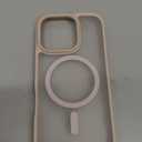 TORRAS for iPhone 16 Pro Case Translucent Matte Back/Desert Titanium Edge | Compatible with MagSafe, Military Grade Drop Protection, Stronger Magnetic, Shockproof Airbag, Color Button, Slim