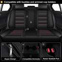 AOMSAZTO Fit for Dodge Charger 2006-2025 Waterproof Leather Seat Covers 5 Seats Full Set Custom : Car for Charger R/T SRT SXT GT Scat Pack Comfortable Breathable (Black&Red Line-5PCS Full Set)