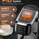 AMZCHEF 51mm Coffee Espresso Machine 20 Bar Professional Coffee Maker with Milk Frother, Compact Stainless Steel Espresso Maker for Cappuccino, Latte, Mocha, 44oz Water Tank
