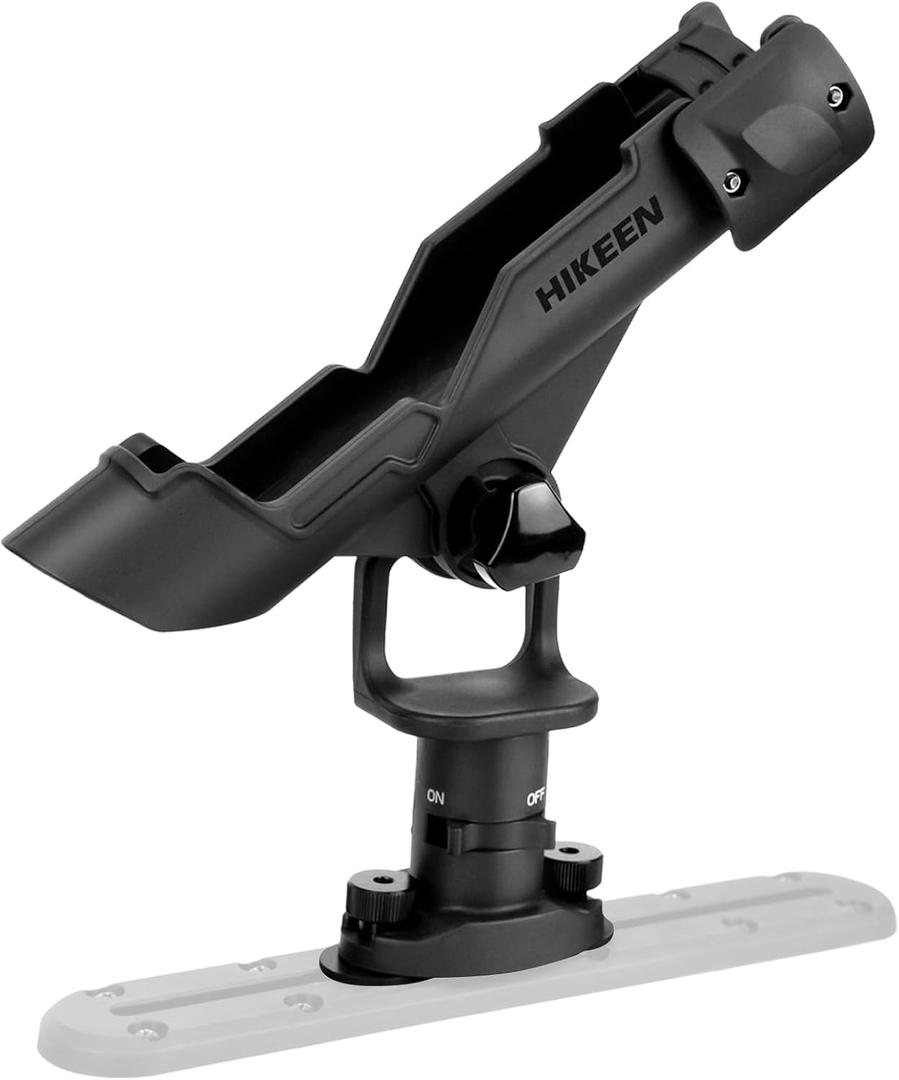 Kayak Fishing Rod Holder, Fishing Boat Rod Holder for Track Mount / Deck Mount, Fishing Rod Holders for Boat, 360 Degree Adjustable Fishing Pole Holders