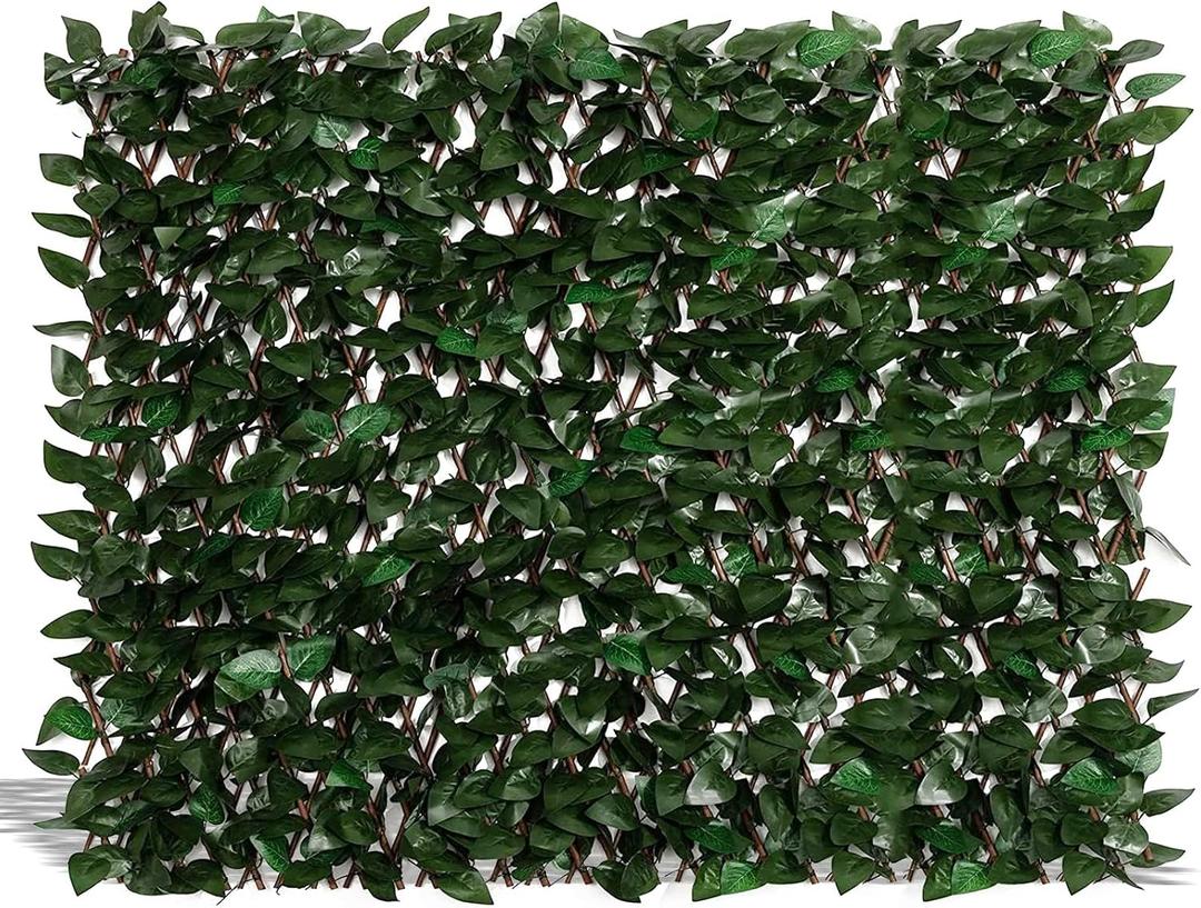 DOEWORKS Expandable Fence Privacy Screen for Balcony Patio Outdoor, 1PC Faux Ivy Fencing Panel for Backdrop Garden Backyard Home Decorations