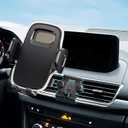 ELOHEI for Mazda 3 Phone Mount with Custom Base, Car Phone Holder for 2014 2015 2016 2017 2018 Mazda 3 Car Accessories(for 14-18 Mazda 3)