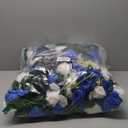 Nuptio Flower Ball Arrangement Bouquet - 10 Pcs 9.5 inch Diameter Royal Blue Fake Flowers Roses Balls for Centerpieces Tables - Artificial Rose Arrangements for Wedding Centerpiece Table Decorations