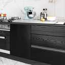 Livelynine 36 X 394 Inch Countertop Contact Paper Black Wood Counter Top Peel and Stick Waterproof Heat Resistant Wood Vinyl Wrap for Furniture Table Cover Desk Wallpaper Removable Kitchen Cabinet
