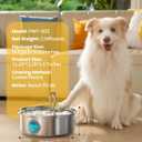 oneisall Dog Water Fountain, 7L/230oz/1.8G Quiet Dog Fountain Water Bowl, Stainless Steel Dog Water Fountain with Visual Water Level&Triple Filtration for Large Medium Small Breed Dogs Pets