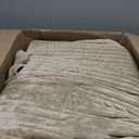 EverGrace Velvet Quilt Set King Size, Luxurious Soft Striped Channel Bedding Set, Lightweight Velvet Comforter for All Season, Oversized Bedspread Coverlet with 2 Matching Shams, Beige Taupe