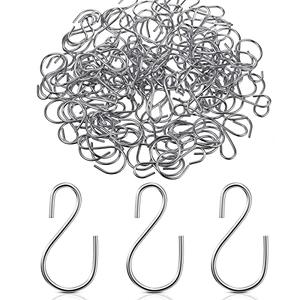 Sratte 120 Pcs Mini S Hook for Hanging 1 Inch Metal Hanging Hooks S Shaped Iron Wire Hangers Mini Ornament Storage Hangers for Irish Day Decor Pot Plant Jewelry Keychain (Silver)