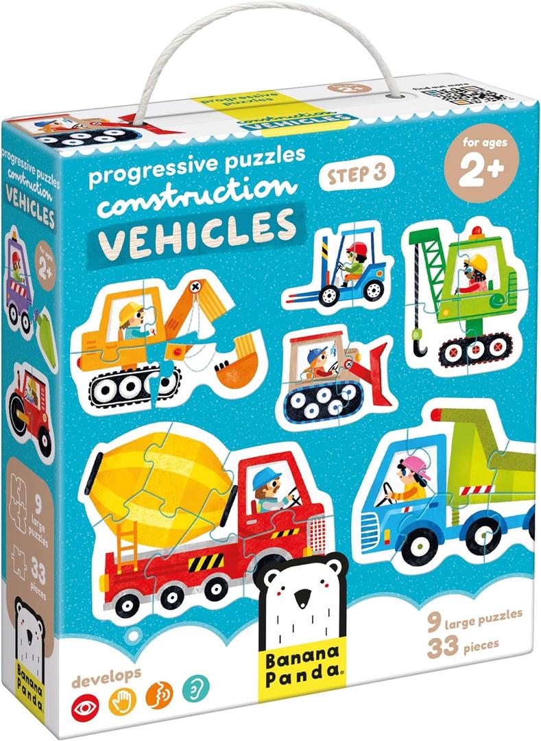 Progressive Puzzles Construction Vehicles 2+ Toddler Puzzle