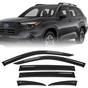 Rain Guards Fit for Subaru Forester 2025 2026, Window Visors Deflectors fit for Forester Accessory 2025 2026,Tape-on Outside Mount Rain Guards Side Window Deflectors (6 Pcs)