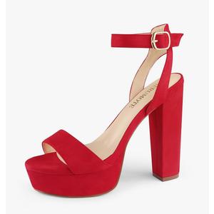 MERUMOTE Women's Fashion Platform Sandals Block Heels Wedding Summer Dress Shoes Size 8