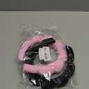 Spa Headbands for Washing Face Makeup Skin Care Headband Women Bubble Facial Beauty Headbands Puffy Shower Towel Band Hair Headband (Pink Black)