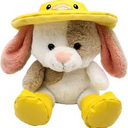 3 x Holiday home Spring Raindrop Bunny With Hat - Yellow 12in