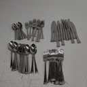 Mikasa Silverware Set For 11, Portola 55-Piece Flatware Set with Serving Utensils, Service For 12, 18/10 Stainless Steel Flatware, Dishwasher Safe, Knives Spoons and Forks (Silver, 55 pieces)