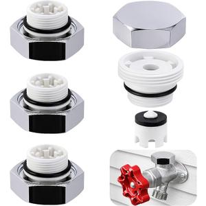 4 Pack Vacuum Breakers Outside Faucet, Stainless Steel Vacuum Breaker Repair Kit Vac-Vbk-X1B, Vacuum Breaker Replacement for Traditional Anti Siphon Frost Free Sillcock Valves