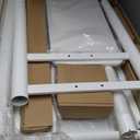 Rolling TV Stand with Versatile Storage Pegboard for 37-75 inch TVs up to 154lbs, Height Adjustable Mobile TV Stand with Storage Shelves, Tilt Swivel TV Cart Max VESA 600x400mm, White