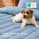 Bedsure King Size Quilt - Prewashed Extra Soft Cotton-Like Polyester Bedspreads King Size, Lightweight Comforter, Includes 1 Quilt 106x96 Inches with 2 Shams, Machine Washable, Dusty Blue