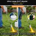 Propane Weed Burner Torch Kit, Heavy Duty Weed Torch with 40" Long Arm, Piezo Self-Igniter, 10FT CSA Hose for 1lb100lb Tank, Flamethrower for Weed Burning, Ice & Snow Melting, Roofing, BBQ