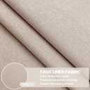 Faux Linen 100% Blackout Curtains for Bedroom, 108 Inch Blackout Curtains, Room Darkening Curtains for Living Room, Long Curtain Grommets Drapes, Thermal Curtains (2 Panels, Light Coffee)