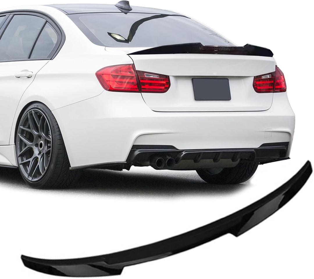 Rear Spoiler Wings for BMW F30 3 Series Sedan 2012-2018 & F80 M3 Sedan 2014-2019, M4 Style Trunk Spoiler Wing Trunk Tail Rear Trunk Lid Glossy Black Style Performance