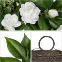 18 Inch Artificial Camellia Wreath for Front Door Spring Summer Door Wreaths Floral Wreath for Farmhouse Wedding Wall Mantel Porch Window All Season Indoor Outdoor Home Decor