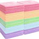 25 Pack Microfiber Cleaning Cloths11.8x11.8InThin Microfiber Towels Bulk, Towels for HomeKitchen,CarsCleaning Rags 5 ColorsQuick-Dry,Lint-Free