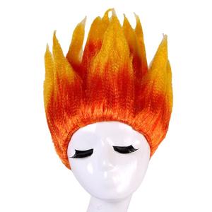 Fire Wig Stylish Flame Wig Orange Costume Hair Halloween Party Cosplay Spiked Hair (Flame)