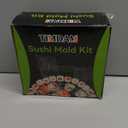 Sushi Making Kit, 12 Pcs Sushi Maker Kit, Sushi Molds Press with Sushi Rice Mold Shapes, Sushi Maker Roller Kit, Sushi Kit for Beginners, TIMDAM DIY Home Onigiri Mold Sushi Tool Kitchen Accessories