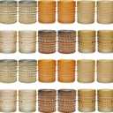 WDHODEC Gold Candle Holders 24 PCS, Glass Votive Tealight Candle Holders for Fall Thanksgiving Christmas Table Centerpiece Wedding Decorations