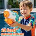 5 Pack Water Gun for Kids Adults - Long Range Super Water Blaster Soaker Squirt Gun, Summer Outdoor Toy for Boys Girls Swimming Pool, Beach, Yard, Water Fighting Play Party