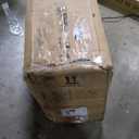 Rolanstar Fireplace TV Stand with Led Lights and Power Outlets, TV Console for 32" 43" 50" 55" 65", Entertainment Center with Adjustable Glass Shelves, Ivory White