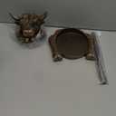Rustic Highland Cow Paper Towel Holder - Unique Resin & Metal Farmhouse | Country Style Decor for Kitchen & Dining, Adorable Highland Cow Design, Ideal Gift Idea, Fits Standard Rolls