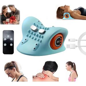 2026 Neck Massager 4in1 with Deep Tissue 3D Kneading & Soothing Heat  Portable Cordless Pillow for Cervical Traction,Shoulder and Back Relief,9 Intensity Levels with TypeC Charge For Home Office