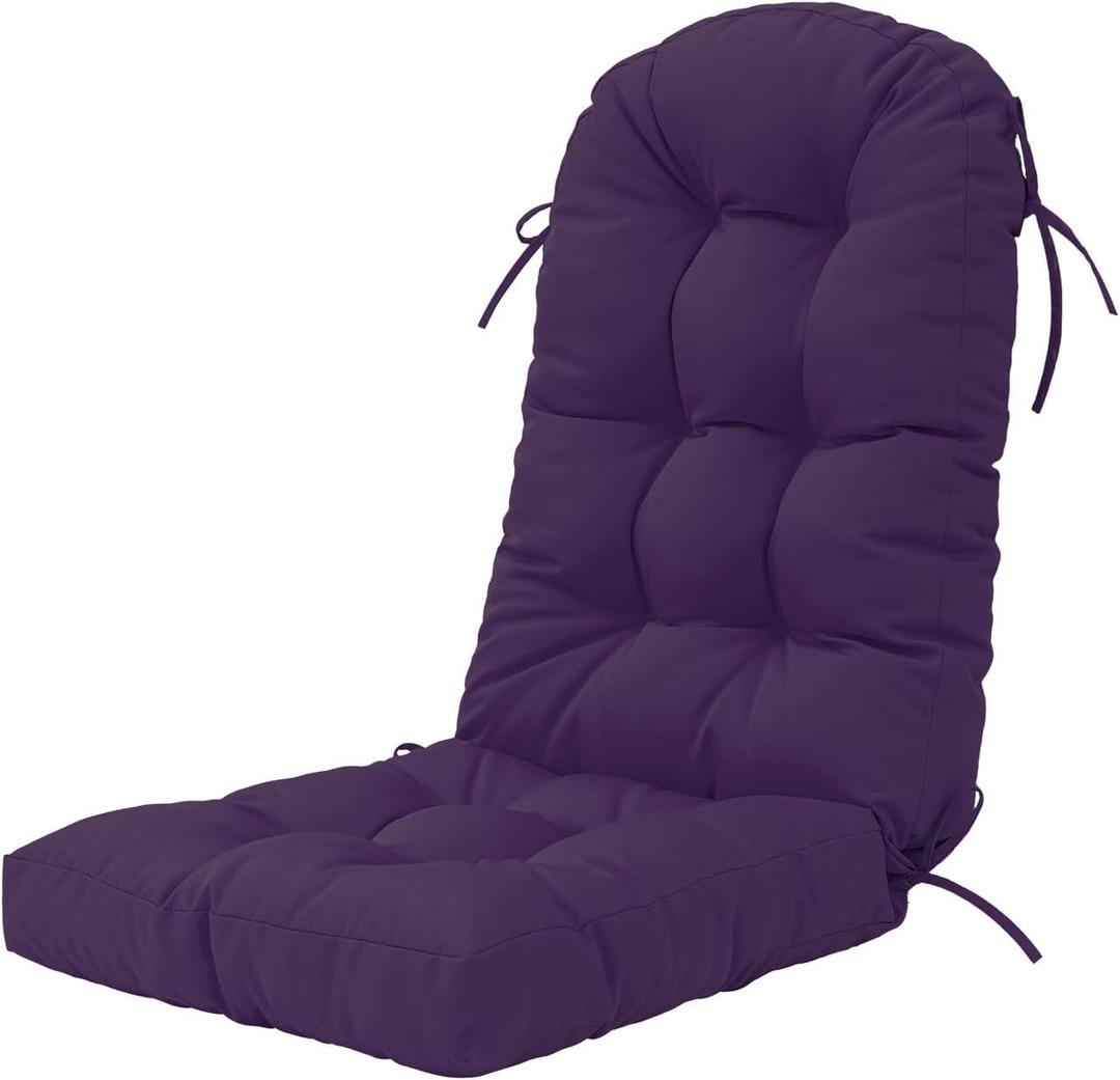 Outdoor Rocking Chair Cushion for Adirondack Chair, High Back Patio Outdoor Seat Chair Cushion 49x19in,Purple, 1piece/1pack