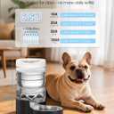 Heouvo 1.7 Gallon Automatic Dog Water DispenserWide Mouth for Easy Hand-in CleaningRemovable Stainless Steel Bowl, Gravity Refilling Large Capacity for Cats and Dogs, Multi-Pet Homes