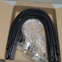 FEED GARDEN 16 Inch 16 Pack Rebar Stakes Heavy Duty J Hook, Galvanized Steel Ground Stakes Tent Stakes Ground Anchors, Chain Link Fence Stakes, Trampoline Stakes, Black