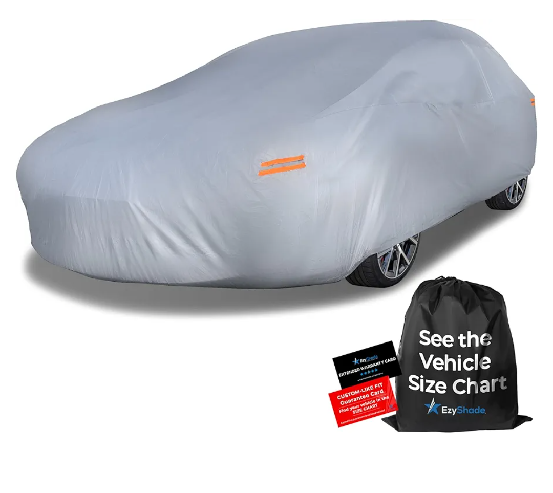 EzyShade 10Layer Waterproof Sports Car Cover. See Vehicle SizeChart for Accurate Fit. All Weather Full Outdoor Covers. Corvette Mustang Trans Am Classic Cars Sun Snow Rain. Size C4 (See SizeChart)