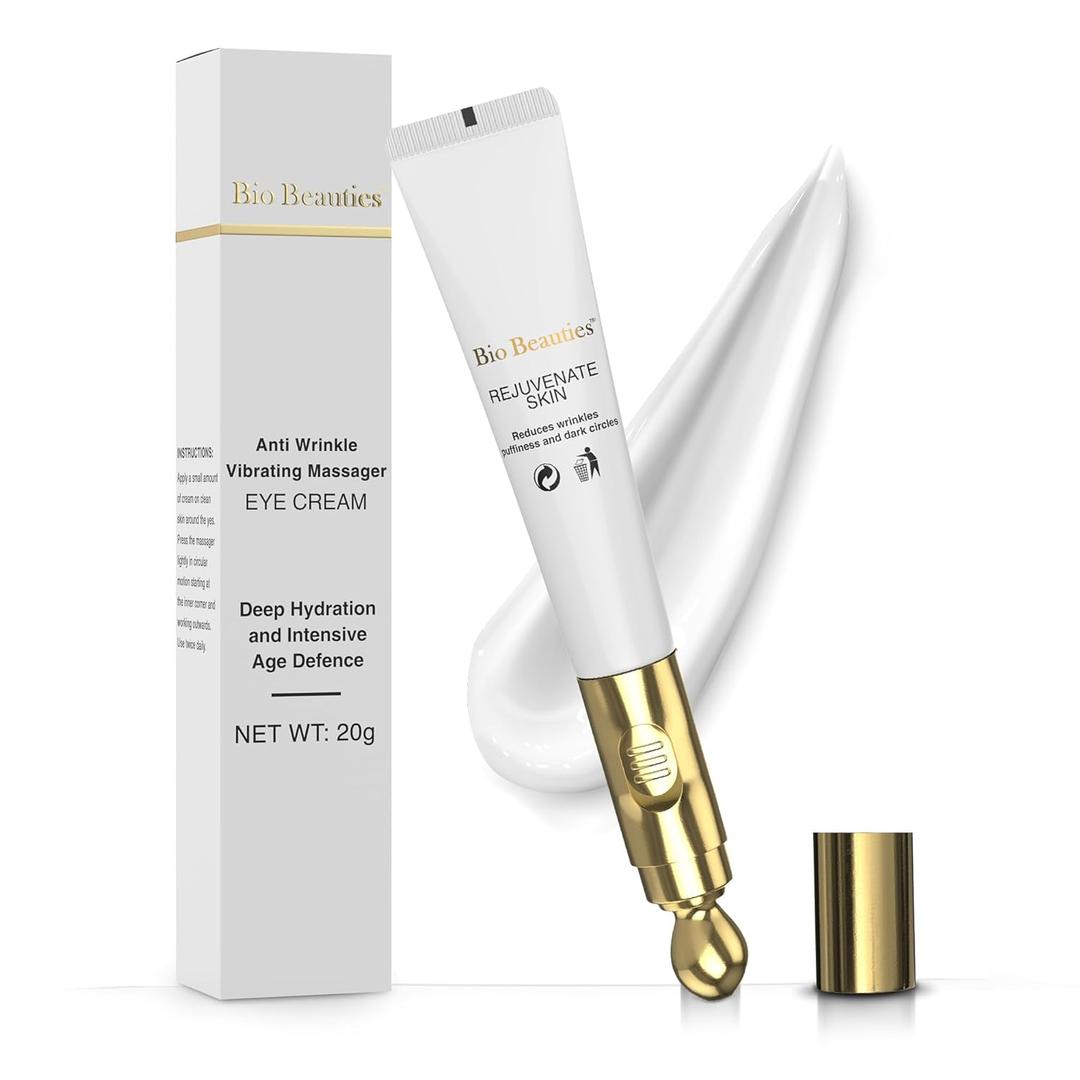 Electric Massage Eye Cream Depuffing Hydration for Dark Circles & Tired Eyes, Soothing Anti-Aging Treatment for Fine Lines, Firming Eye Skincare