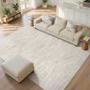 8x10 Area Rugs for Living Room: Beige Rug Washable Modern Carpet