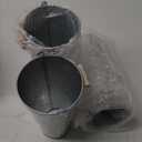 Zopeal 6 Pcs Galvanized Flower Buckets for Cut Flowers 15 Inch Silver Tin Bucket French Metal Vases with Handles Vintage Rustic Flower Holder for Wedding Decor Home Table Centerpiece Arrangement