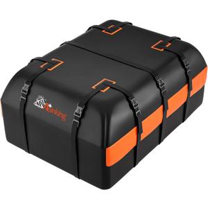 Car Rooftop Cargo Carrier Bag, 21 Cubic Feet 100% Waterproof Heavy Duty 840D Car Roof Bag for All Vehicle with/Without Racks - Anti-Slip Mat, 6 Door Hooks, Storage Bags, 2 Extra Straps, Luggage Lock