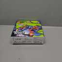 KETIEE Flex Tracks 16Ft for Kids: Flexible Race Car Ramp Track with 4 Small Racecars and 8 Suction Cups Compatible with Diecast 1/64th Cars, Rolls Up Portable Racetrack for Ages 3 & Up (Blue)