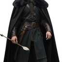 Joukavor Renaissance Velvet Cape with Viking Fur Collar for Men Halloween Cosplay (Black)