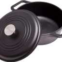Victoria 4-Quart Cast Iron Dutch Oven with Lid and Dual Loop Handles, Seasoned with Flaxseed Oil, Made in Colombia